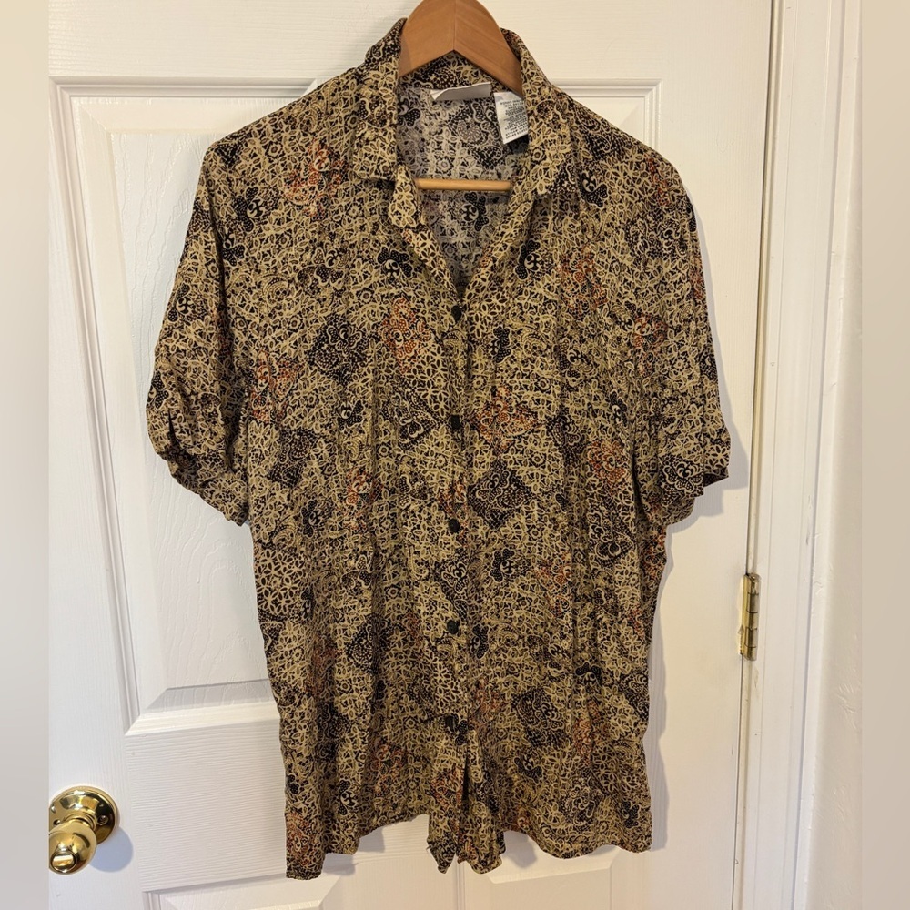 Kathy Lee Woman Two-Piece Outfit Shirt And Skorts‎ Size 14W/16W